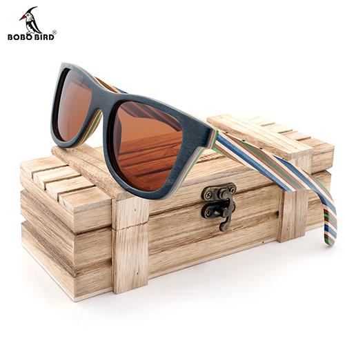 BOBO BIRD Polarised Stripped Sunglasses - bamboostylez