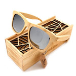 BOBO BIRD 100% Natural Bamboo Wood Polarised Mirror Sunglasses - bamboostylez