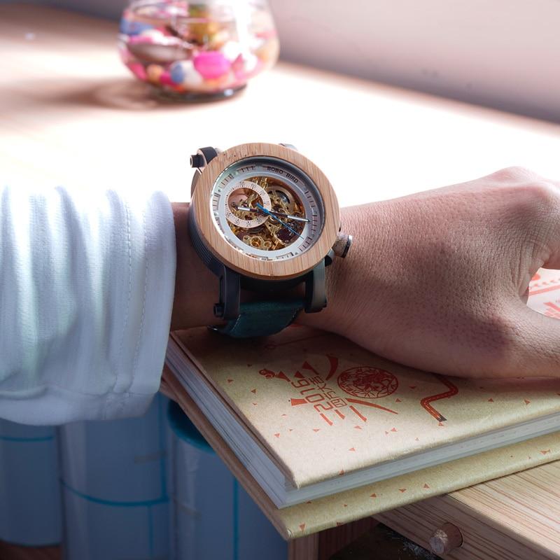 BOBO BIRD Luxury Skeleton Bamboo Watch - bamboostylez