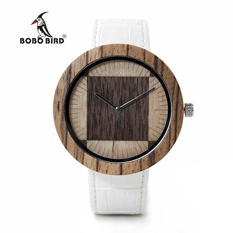 BOBO BIRD Unisex Zebra / Wenge Wooden Quartz Watch - bamboostylez