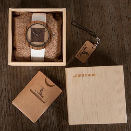BOBO BIRD Unisex Zebra / Wenge Wooden Quartz Watch - bamboostylez