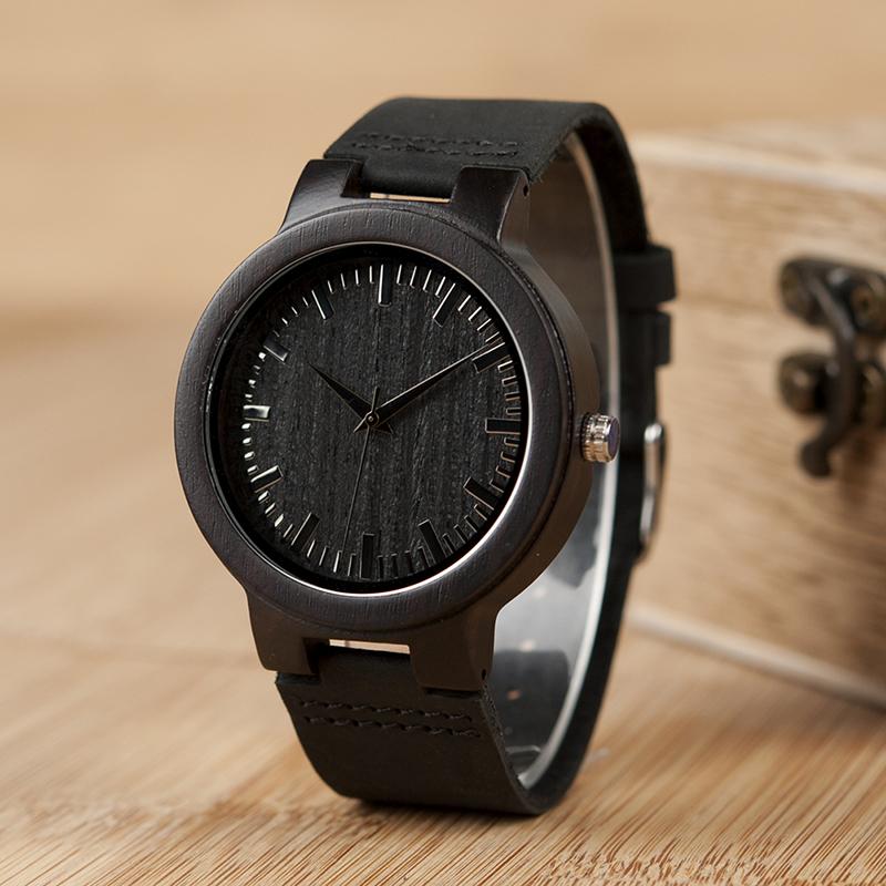BOBO BIRD Bamboo Wood Quartz Watch with Leather - bamboostylez