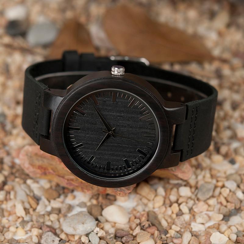 BOBO BIRD Bamboo Wood Quartz Watch with Leather - bamboostylez