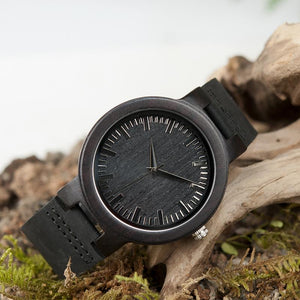 BOBO BIRD Bamboo Wood Quartz Watch with Leather - bamboostylez