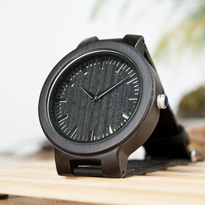 BOBO BIRD Bamboo Wood Quartz Watch with Leather - bamboostylez