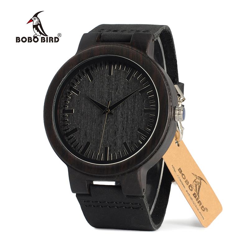 BOBO BIRD Bamboo Wood Quartz Watch with Leather - bamboostylez