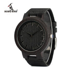 BOBO BIRD Bamboo Wood Quartz Watch with Leather - bamboostylez