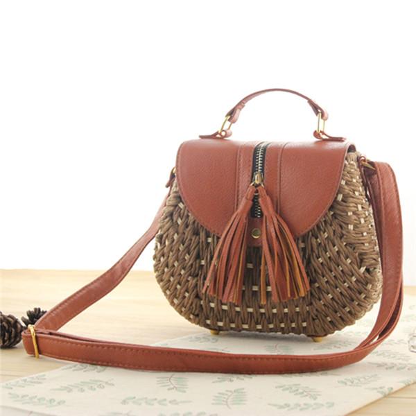 Woven Knitting Bohemian Messenger Crossbody Shoulder Bag - bamboostylez