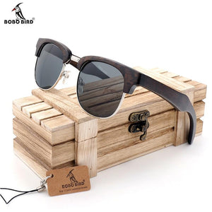 BOBO BIRD Unisex Half-Frame Cat Eye Sunglasses - bamboostylez