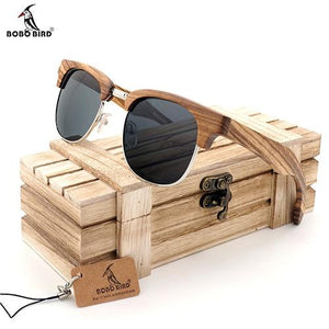 BOBO BIRD Unisex Half-Frame Cat Eye Sunglasses - bamboostylez