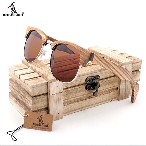 BOBO BIRD Unisex Half-Frame Cat Eye Sunglasses - bamboostylez