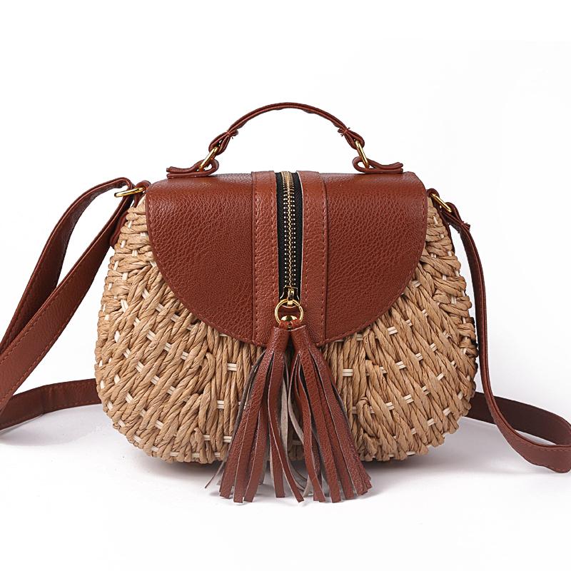 Woven Knitting Bohemian Messenger Crossbody Shoulder Bag - bamboostylez