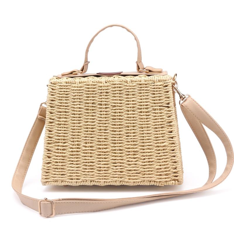 Women's Bohemian Straw Crossbody Handbag - bamboostylez