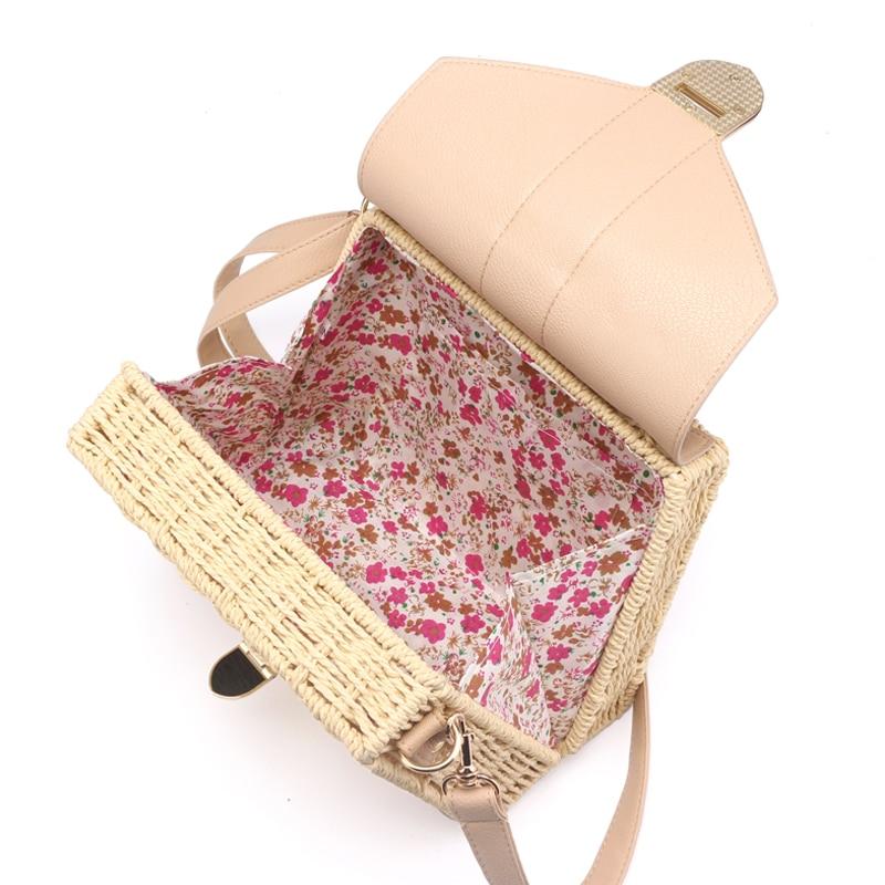 Women's Bohemian Straw Crossbody Handbag - bamboostylez