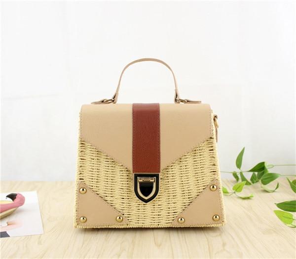 Women's Bohemian Straw Crossbody Handbag - bamboostylez