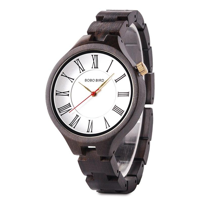 BOBO BIRD Women's Classic Quartz Dress Watch in Wooden Box - bamboostylez