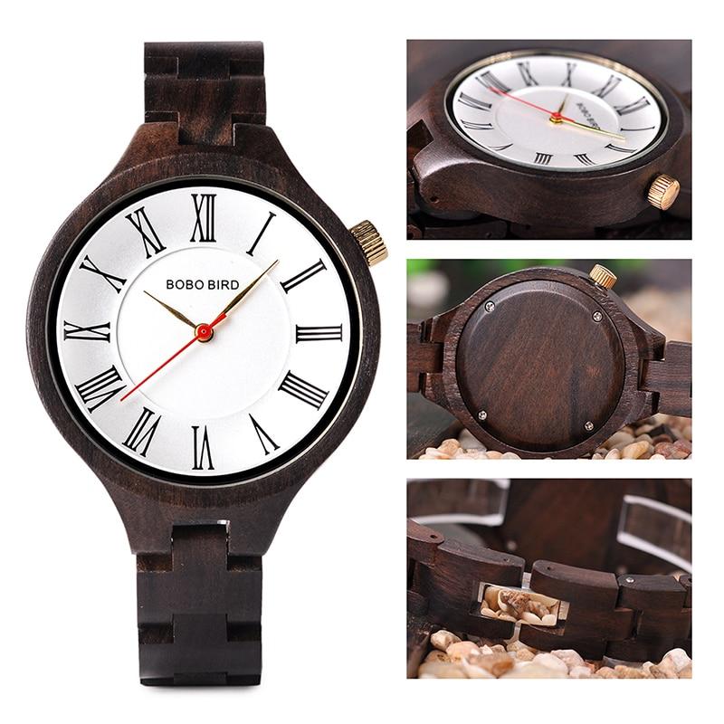 BOBO BIRD Women's Classic Quartz Dress Watch in Wooden Box - bamboostylez