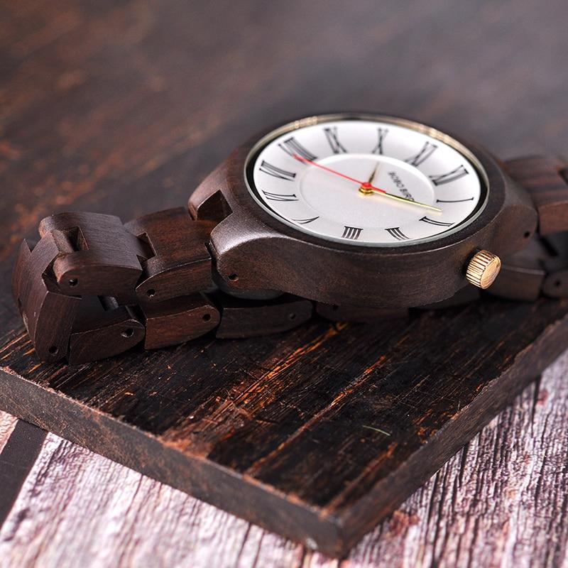 BOBO BIRD Women's Classic Quartz Dress Watch in Wooden Box - bamboostylez