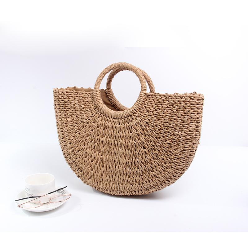 Hand Woven Straw Casual Tote - bamboostylez