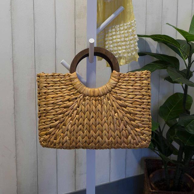 Vintage Bohemian Rattan Tote Handbag - bamboostylez