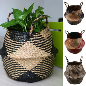 Foldable Handmade Storage Basket - bamboostylez