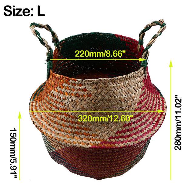 Foldable Handmade Storage Basket - bamboostylez