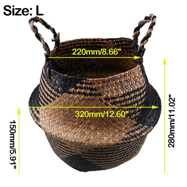 Foldable Handmade Storage Basket - bamboostylez