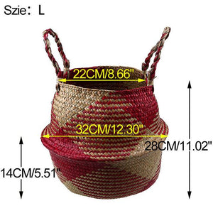 Foldable Handmade Storage Basket - bamboostylez