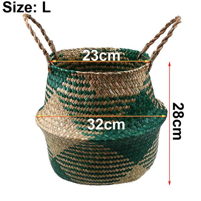 Foldable Handmade Storage Basket - bamboostylez