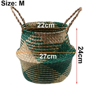 Foldable Handmade Storage Basket - bamboostylez