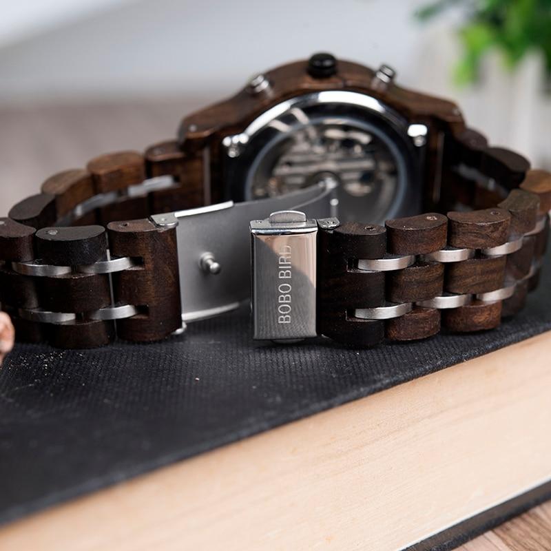 BOBO BIRD Automatic Mechanical Men's Wooden Luxury Watch - bamboostylez