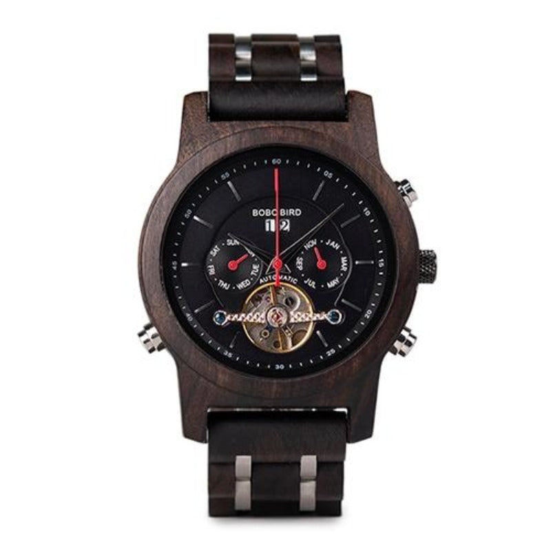 BOBO BIRD Automatic Mechanical Men's Wooden Luxury Watch - bamboostylez