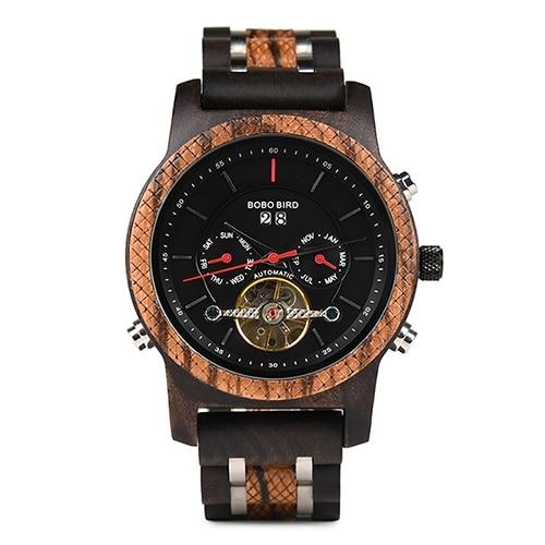 BOBO BIRD Automatic Mechanical Men's Wooden Luxury Watch - bamboostylez