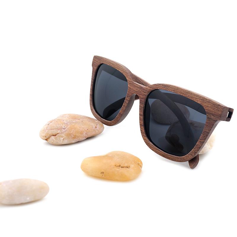 BOBO BIRD Unisex Black Walnut Wood Oversized Sunglasses - bamboostylez