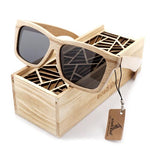 BOBO BIRD 100% Natural Bamboo Wood Polarised Mirror Sunglasses - bamboostylez