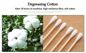 100 pcs Bamboo Cotton Buds - bamboostylez