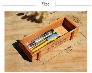 Antique Wooden Cosmetics Organiser Storage Box - bamboostylez
