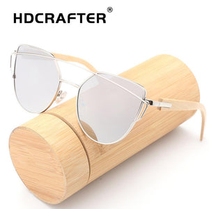 Women's Bamboo Mirror Sunglasses - bamboostylez