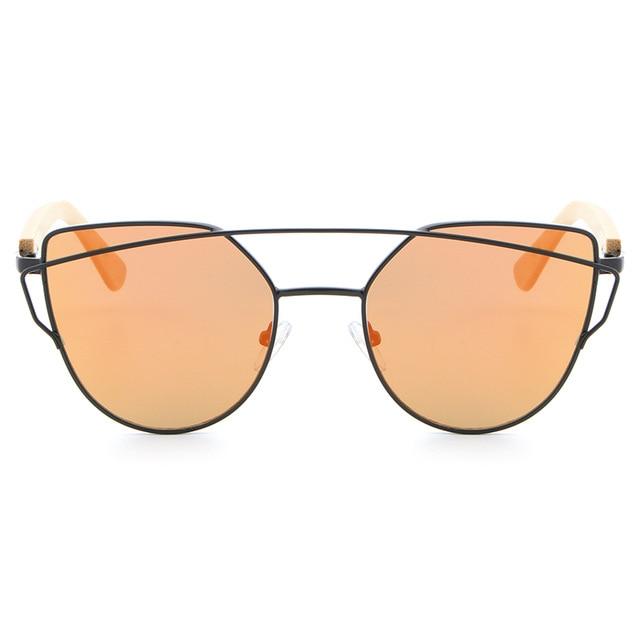 Women's Bamboo Mirror Sunglasses - bamboostylez