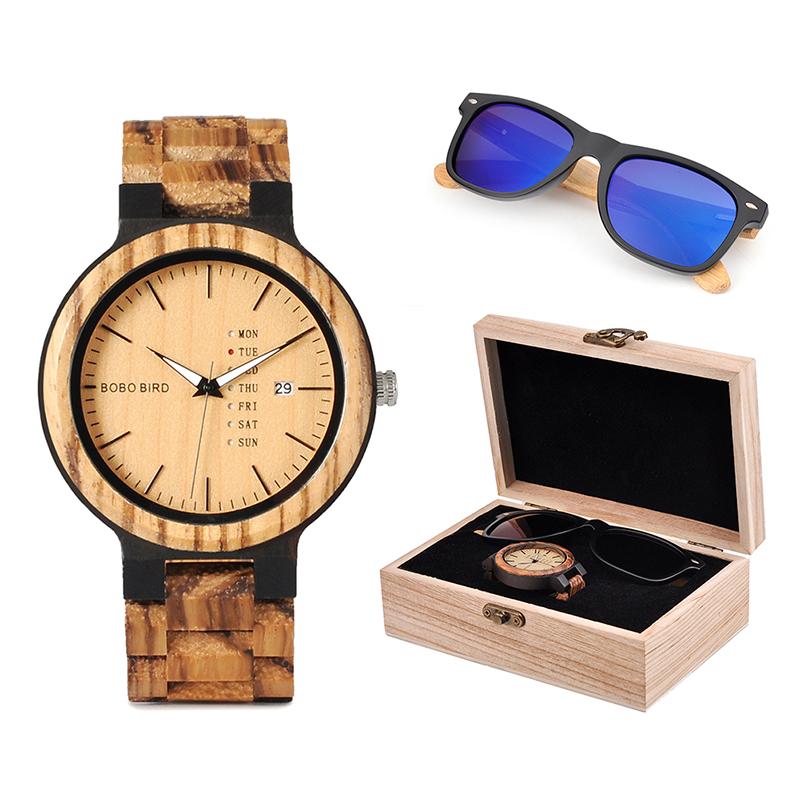 BOBO BIRD Classic Wood Watch and Wooden Sunglasses - bamboostylez