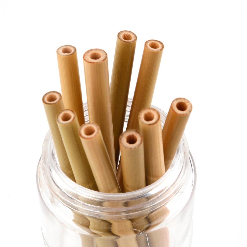 10 pcs Biodegradable Bamboo Organic Straws - bamboostylez