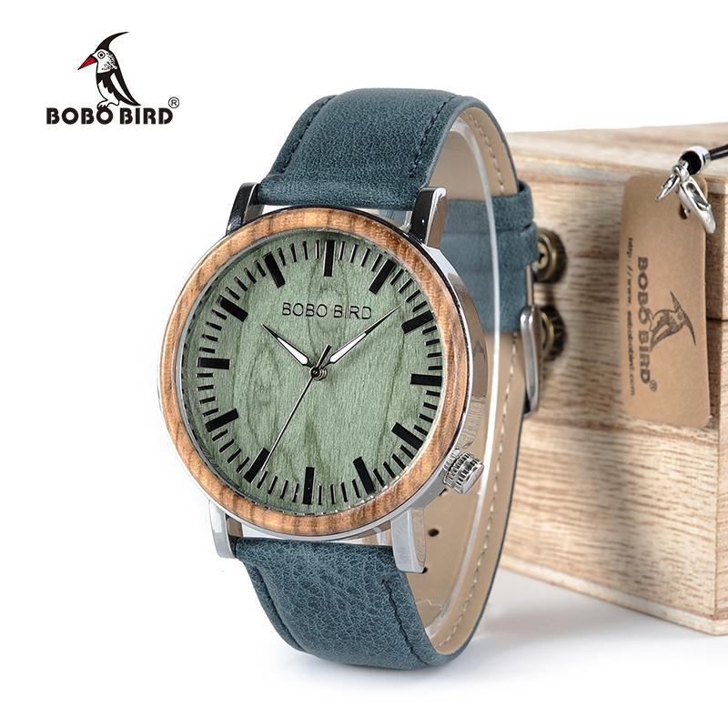 BOBO BIRD Men's Wooden Metal Quartz Watch - bamboostylez
