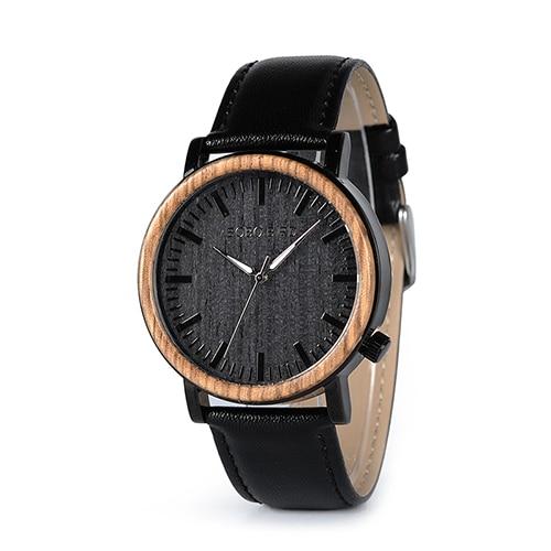 BOBO BIRD Men's Wooden Metal Quartz Watch - bamboostylez