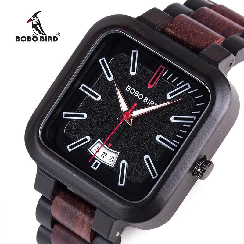 BOBO BIRD Square Wooden Quartz Watch - bamboostylez