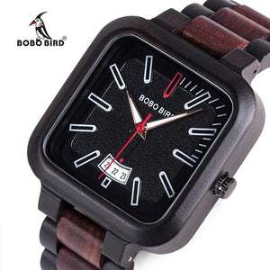 BOBO BIRD Square Wooden Quartz Watch - bamboostylez
