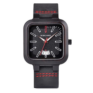 BOBO BIRD Square Wooden Quartz Watch - bamboostylez