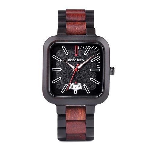 BOBO BIRD Square Wooden Quartz Watch - bamboostylez