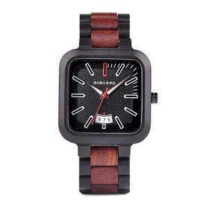 BOBO BIRD Square Wooden Quartz Watch - bamboostylez