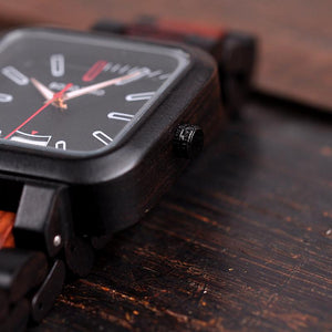 BOBO BIRD Square Wooden Quartz Watch - bamboostylez
