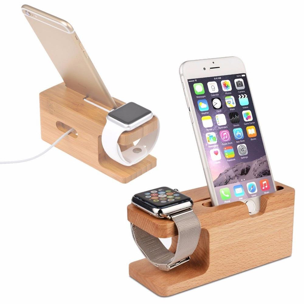 Bamboo Charging Station for Apple Watch and Iphone - bamboostylez
